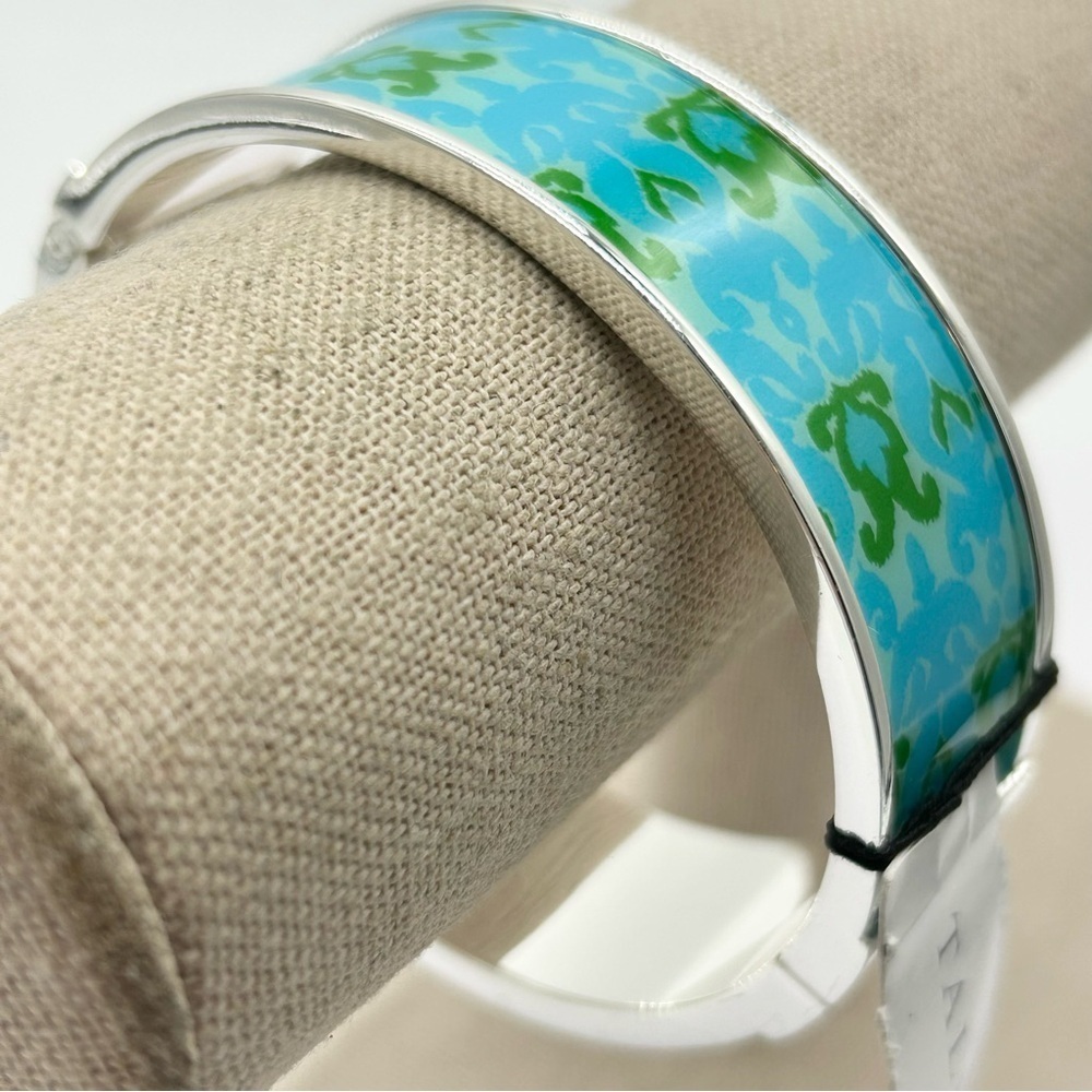 Talbots Blue and Green Hinged Bangle Bracelet NWT